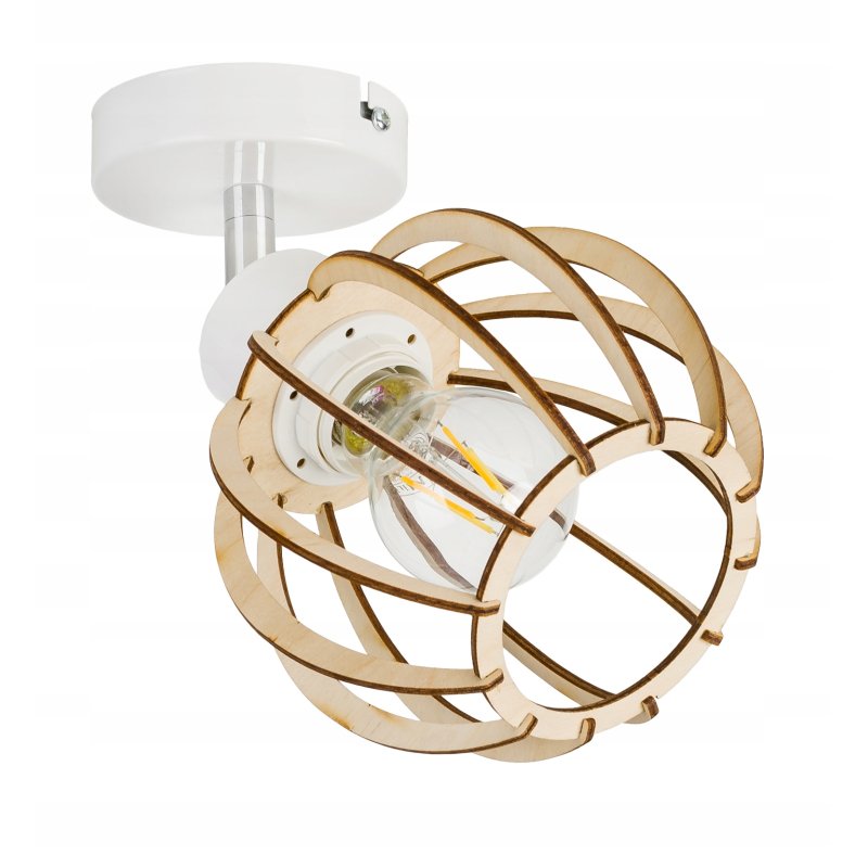LAMPA KINKIET E27 ścienny regulowany loft Drewno