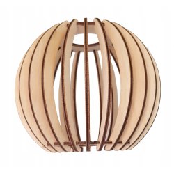 Lampa kinkiet E27 ścienny stały loft kula drewno