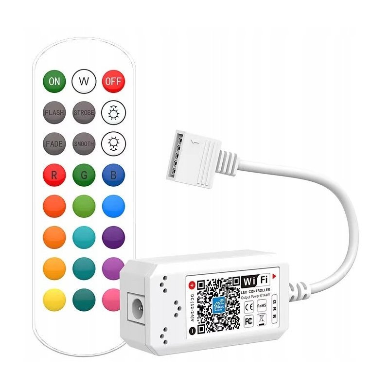 Kontroler taśm LED RGBW WiFi Android iOS +Pilot RF