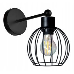 LAMPA KINKIET E27 ścienny stały loft drut KULA