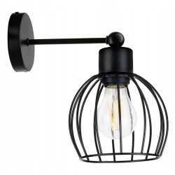 LAMPA KINKIET E27 ścienny stały loft drut KULA