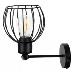 LAMPA KINKIET E27 ścienny stały loft drut KULA