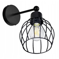LAMPA KINKIET E27 ścienny stały loft drut KULA