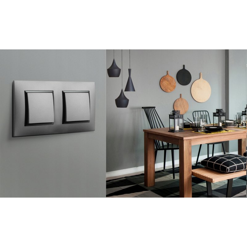 RAMKA POJEDYNCZA do systemu OSPEL ARIA R-1 CZARNA