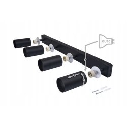 LAMPA sufit KINKIET ŚCIENNY regulowany SPOT 4 GU10