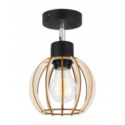 LAMPA KINKIET E27 ścienny ruchomy loft KULA Drewno