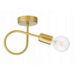 Kinkiet ścienny kręcony złoty drut lampa złota LOFT EDISON na 1x E27