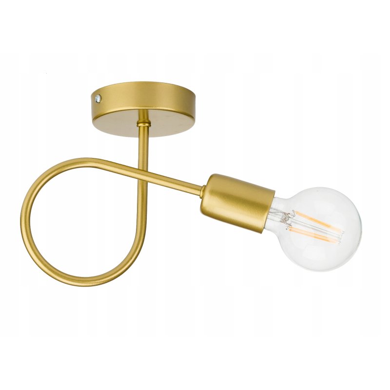 Kinkiet ścienny kręcony złoty drut lampa złota LOFT EDISON na 1x E27