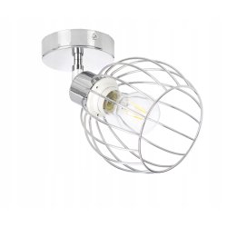 LAMPA KINKIET ścienny ruch loft drut na E27 chrom