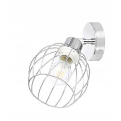 LAMPA KINKIET ścienny ruch loft drut na E27 chrom