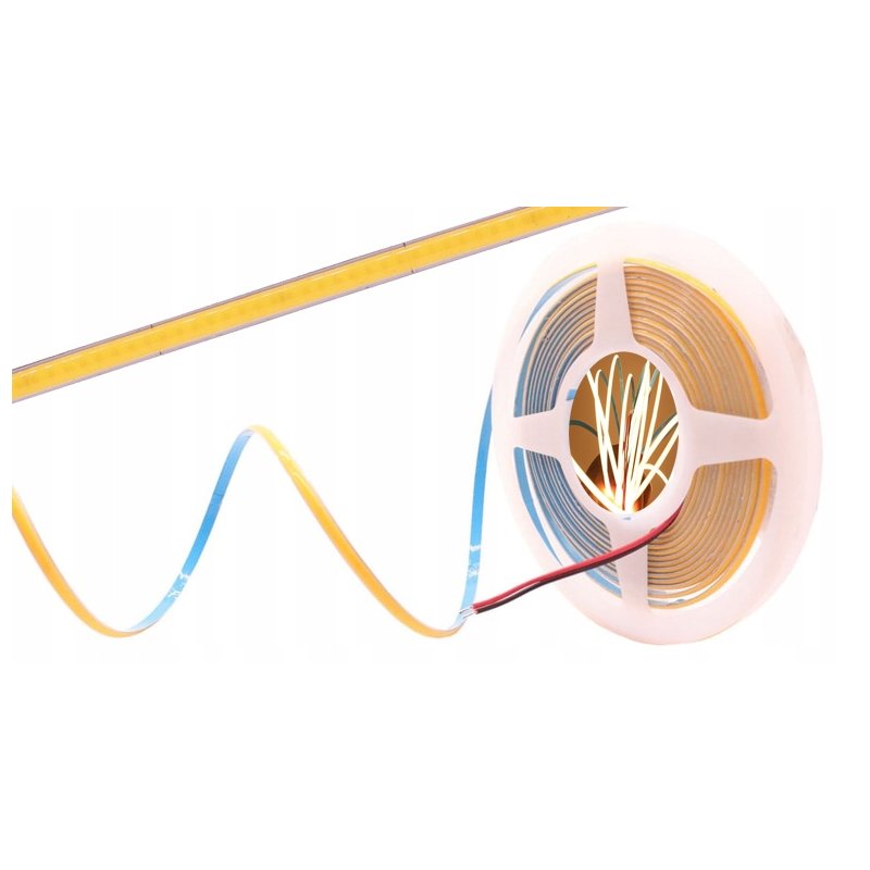 Taśma LED COB WĄSKA 4mm 24V neon linia biały ciepły 5mb