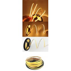 Taśma LED COB WĄSKA 4mm 24V neon linia biały ciepły 5mb