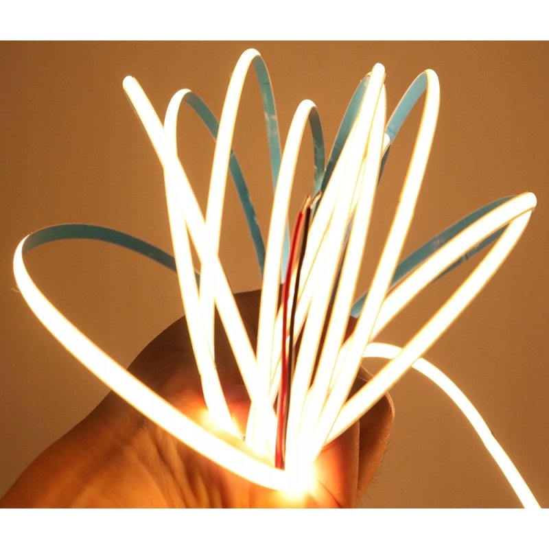 Taśma LED COB WĄSKA 4mm 24V neon linia biały ciepły 5mb