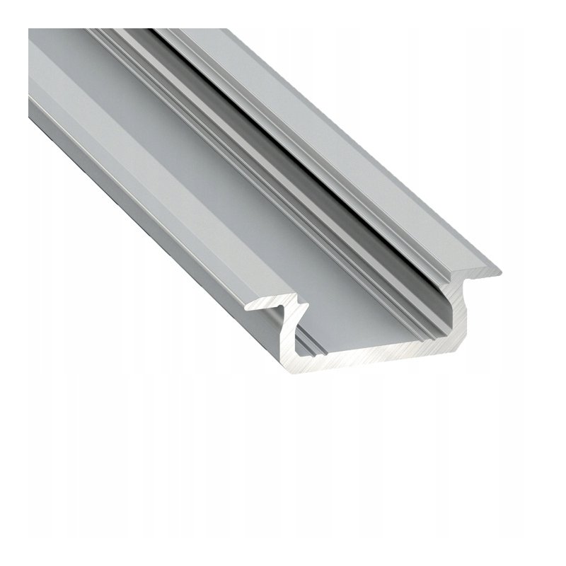 PROFIL ALUMINIOWY WPUSZCZANY typ Z PŁASKI SLIM SREBRNY DO TAŚM LED 3MB
