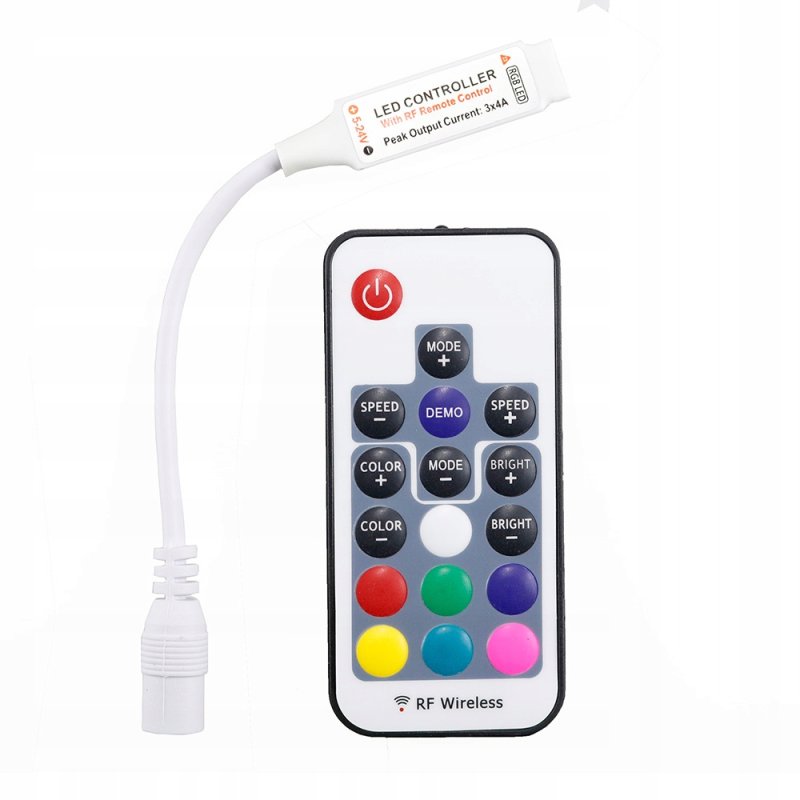 Taśma LED ZESTAW 150 RGB 3m + sterownik RF17 + zas