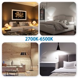 Żarówka SMART inteligentna LED E27 A60 12W RGB+CCT na WIFI + Bluetooth