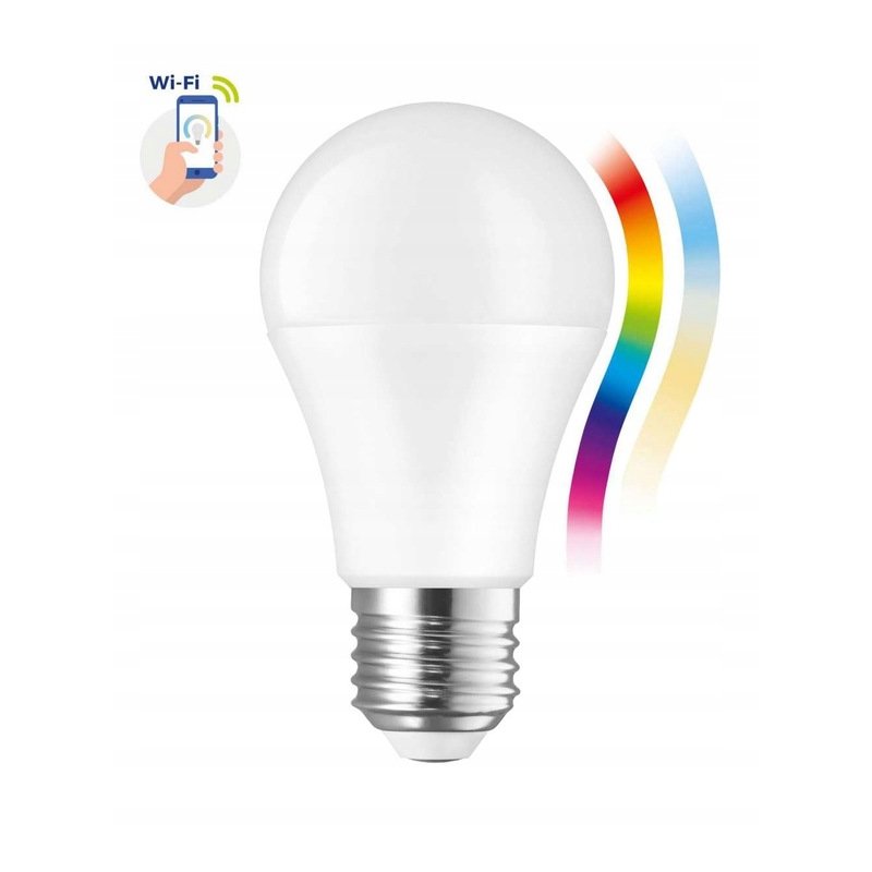 Żarówka SMART inteligentna LED E27 A60 12W RGB+CCT na WIFI + Bluetooth