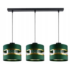 LAMPA WISZĄCA ZWIS żyrandol sufiowa Abażur ZIELONY 3xE27