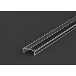 KLOSZ PCV do PROFILI ALU 4mm do LED 2m TRANSPARENTNY C1