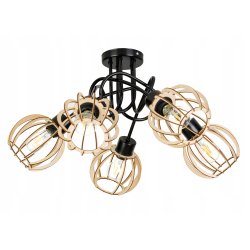 Lampa SUFITOWA żyrandol WISZĄCA LOFT plafon KULA 5