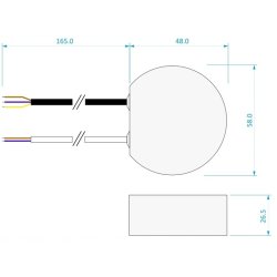 Zasilacz do puszki fi60 do taśm LED 24V 20W 1,2A dopuszkowy IP67 hermetyk