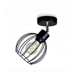 LAMPA KINKIET ŚCIENNY regulowany loft KULA drut 1