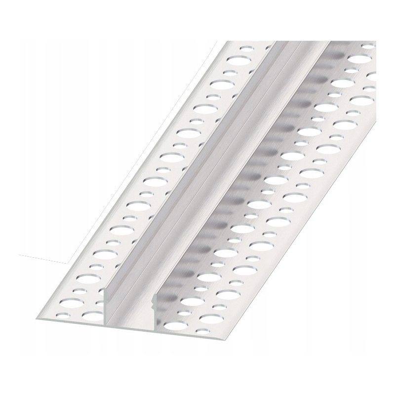 PROFIL ALUMINIOWY SREBRNY do taśm led do PŁYTEK gips + KLOSZ 2m