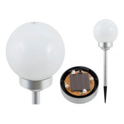 Lampka ogrodowa SOLARNA KULA mocna 4 LED ZIMNY 15c