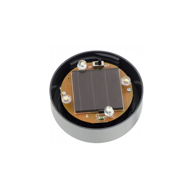 Lampka ogrodowa SOLARNA KULA mocna 4 LED ZIMNY 15c