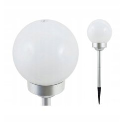 Lampka ogrodowa SOLARNA KULA mocna 4 LED ZIMNY 15c