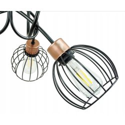 Lampa SUFITOWA żyrandol WISZĄCA LOFT drut KULA 3