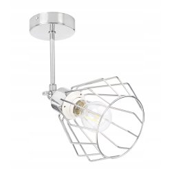 LAMPA KINKIET ścienny ruch loft drut na E27 chrom