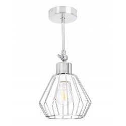 LAMPA KINKIET ścienny ruch loft drut na E27 chrom