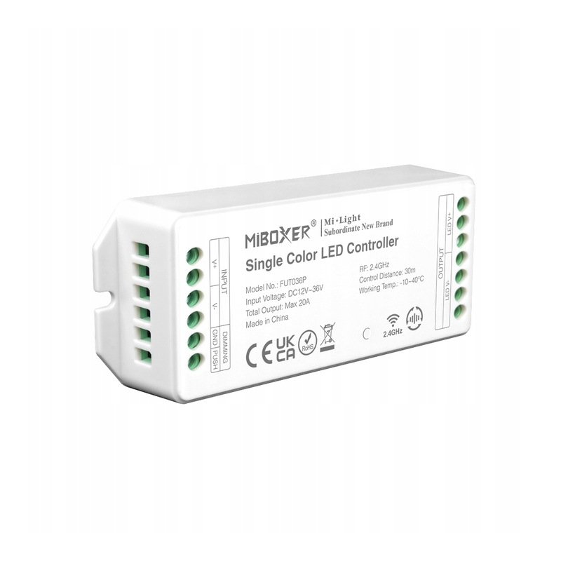 Sterownik stref Milight FUT036P taśm led mono 20A