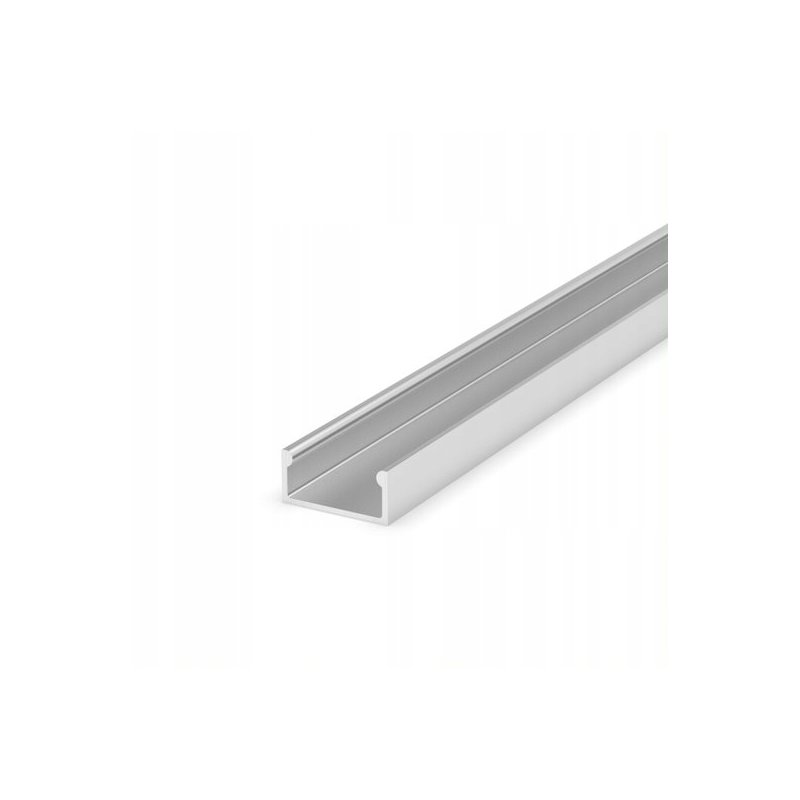 2mb Profil ALUMINIOWY nawierzchniowy typ A P4-1 srebrny do taśm led + KLOSZ