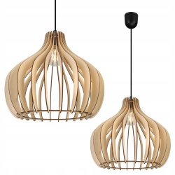 LAMPA WISZĄCA ZWIS żyrandol sufiowa LOFT Drewno 1