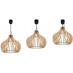 LAMPA WISZĄCA ZWIS żyrandol sufiowa LOFT Drewno 1