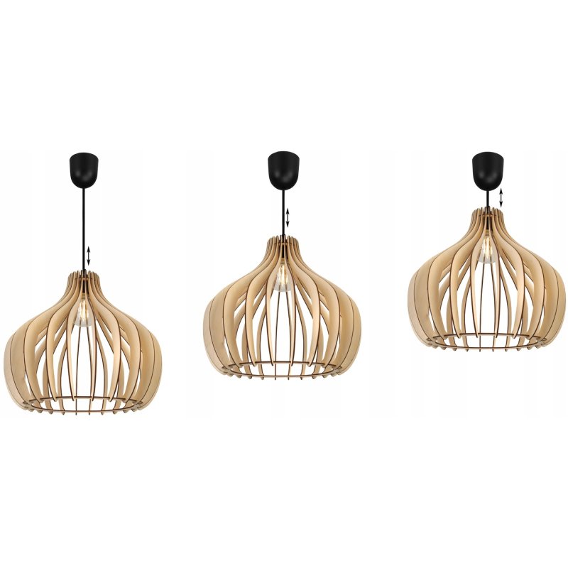 LAMPA WISZĄCA ZWIS żyrandol sufiowa LOFT Drewno 1