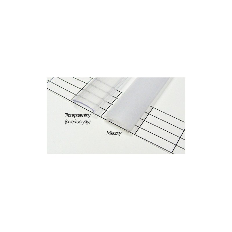 2mb KLOSZ PCV do PROFILI ALU LED typ ABC MLECZNY