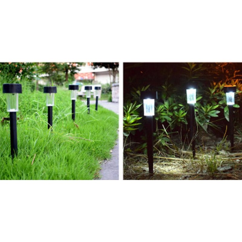 Lampka ogrodowa SOLARNA mała czarna LAMPA wbijana LED barwa ZIMNA