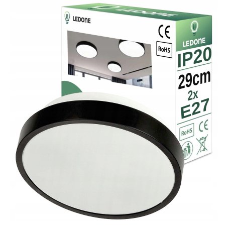 PLAFON czarny lampa oprawa...