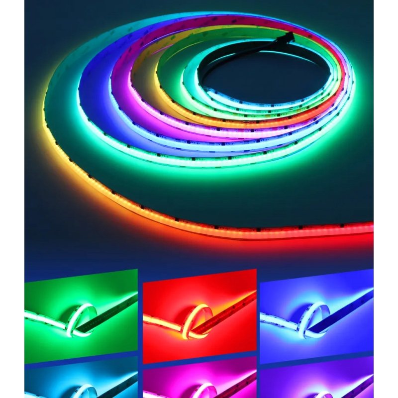 Taśma led COB RGB IP20 24V 576d Magic Pixel Adresowalna WS2811 cyfrowa 5m