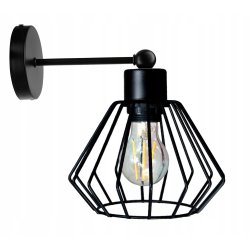 LAMPA KINKIET E27 ścienny stały loft drut BRYLANT