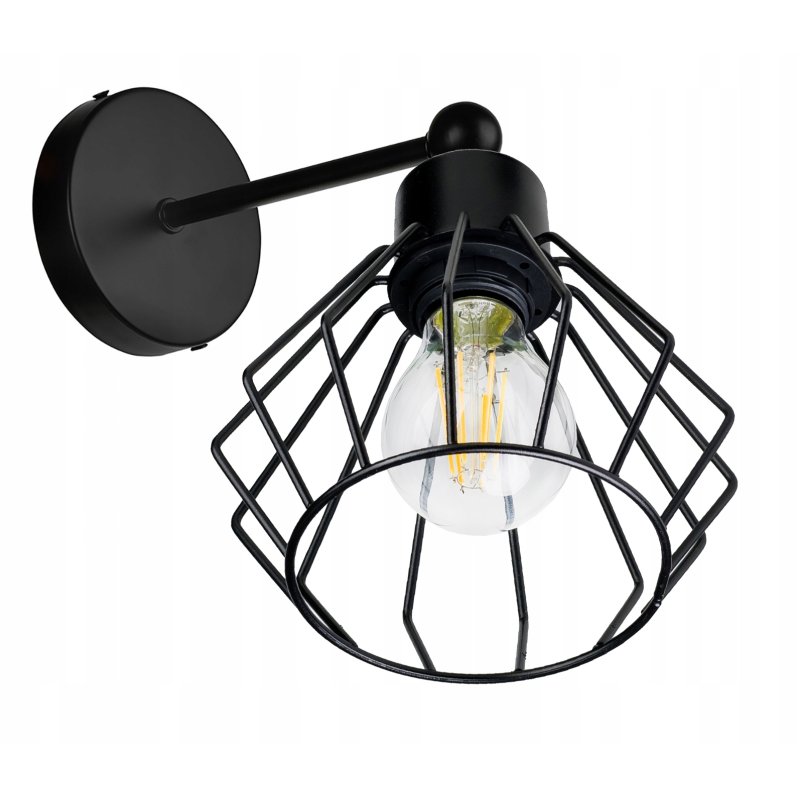 LAMPA KINKIET E27 ścienny stały loft drut BRYLANT