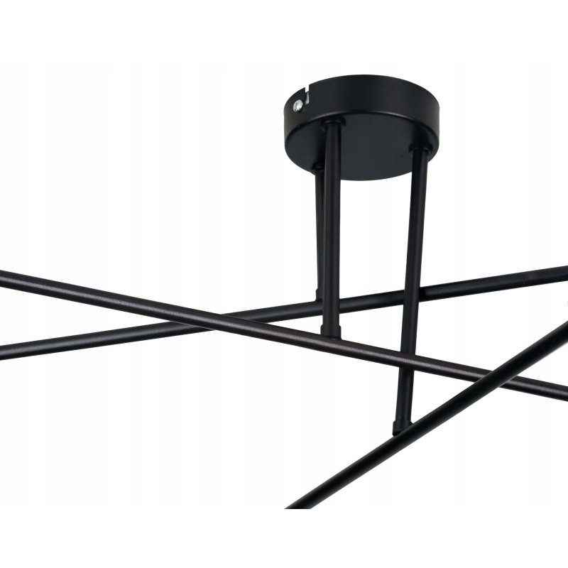 LAMPA SUFITOWA WISZĄCA PLAFON LOFT PROSTY NA SZKLANY KLOSZ KULA 6 x E27