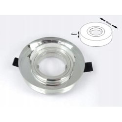 OPRAWA HALOGENOWA GRUBA SZKLANA LED OKRĄGŁA BIAŁA