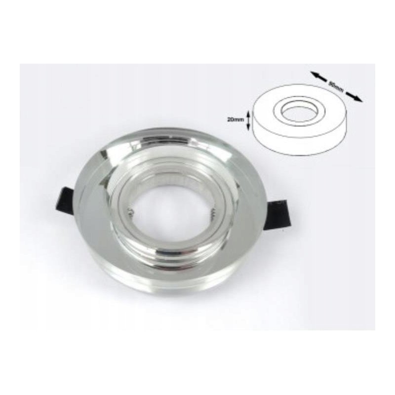 OPRAWA HALOGENOWA GRUBA SZKLANA LED OKRĄGŁA BIAŁA