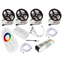 ZESTAW TAŚMA LED 20m RGB + BIAŁY 5050 PILOT zasila