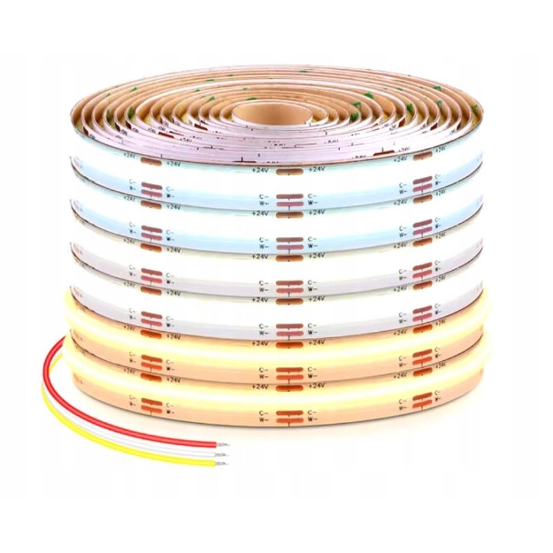 TAŚMA LED COB 24V 14,4w/m IP67 NEON linia CCT termococon wodoodporna 5MB