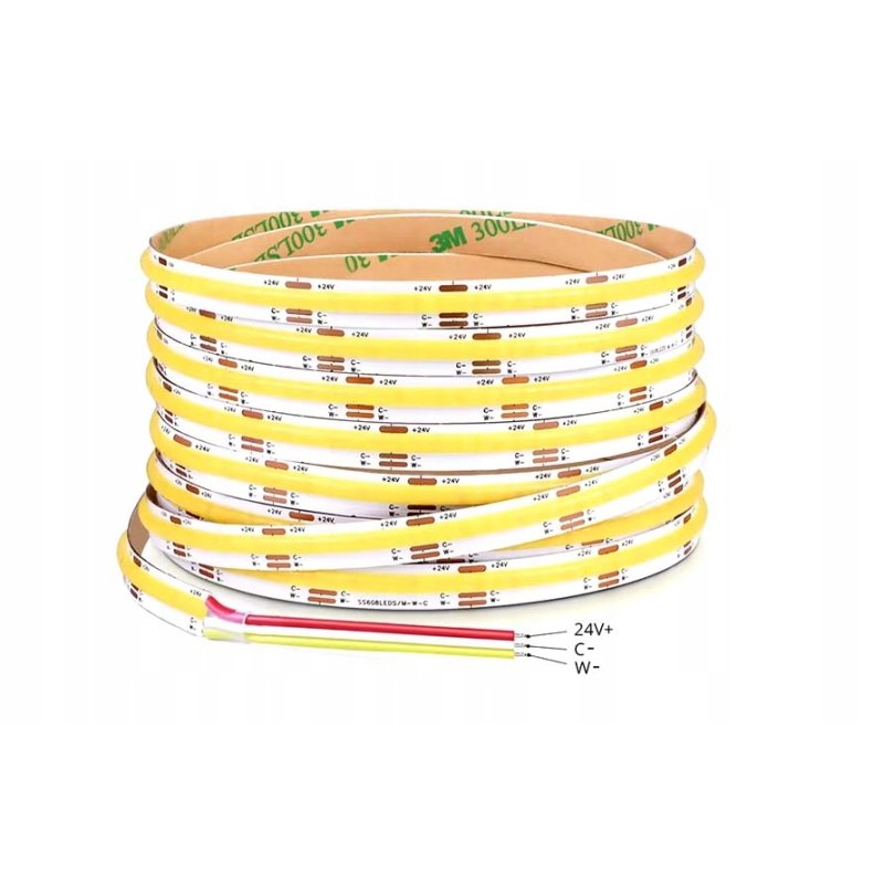 TAŚMA LED COB 24V 14,4w/m IP67 NEON linia CCT termococon wodoodporna 5MB